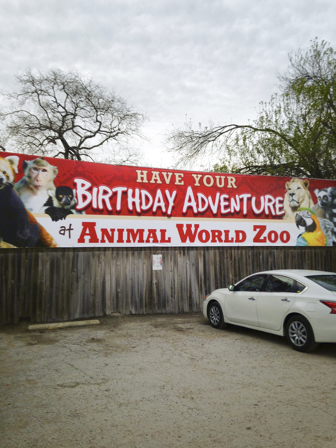 banners birthday at the animal world zoo