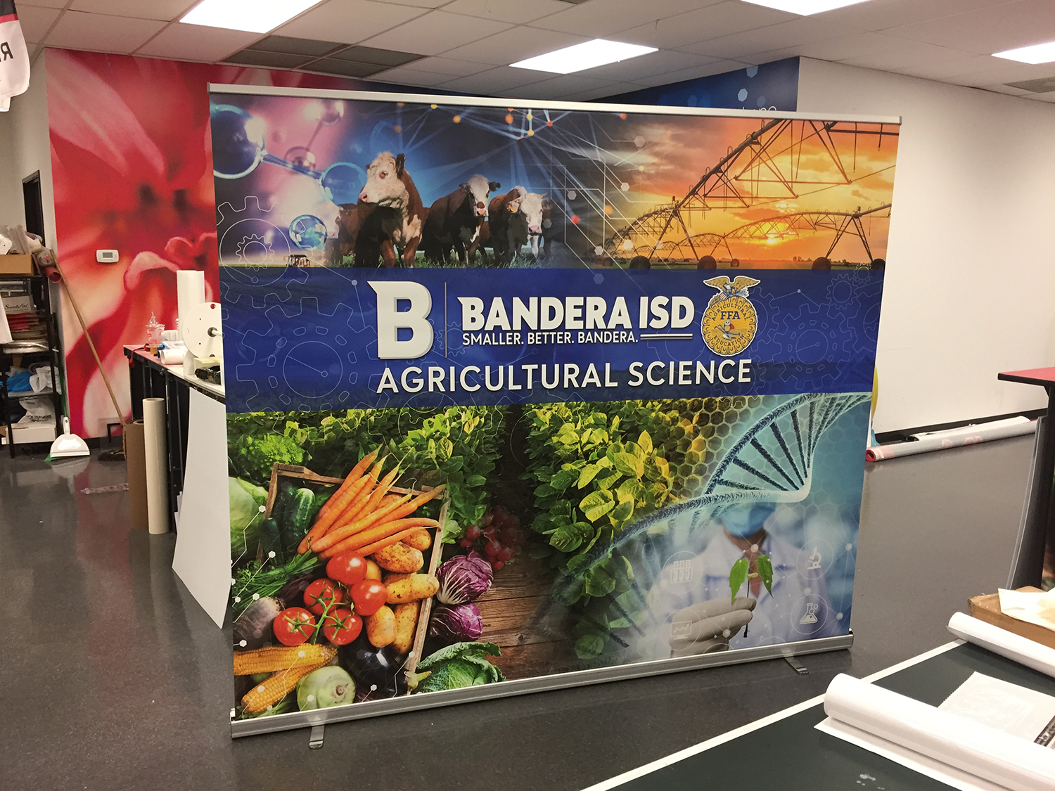banner stands agricultural science